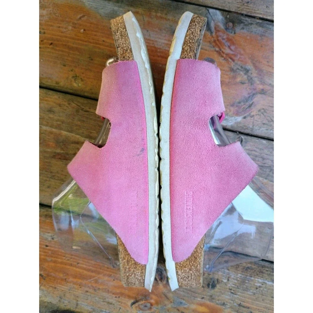 Birkenstock Arizona Womens 40 Sandals Pink Suede Soft Footbed US Women's 9 - Picture 5 of 10